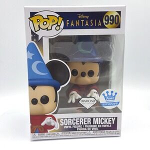 Funko Pop Sorcerer Mickey Diamond Collection #990‎ Fantasia Exclusive